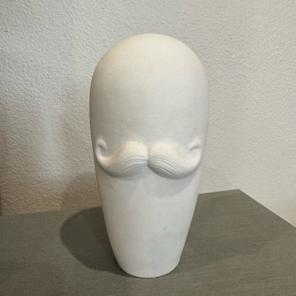 Jonathan Adler Salvador Mustache White Vase
